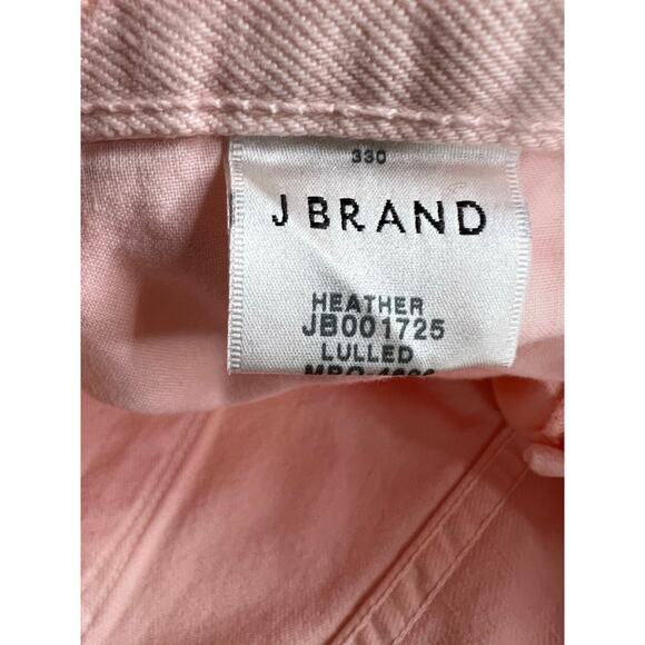 J BRAND Heather Button Fly Jeans in Lulled Cropped in Pink Women's Size 32 = 12 - Picture 9 of 12
